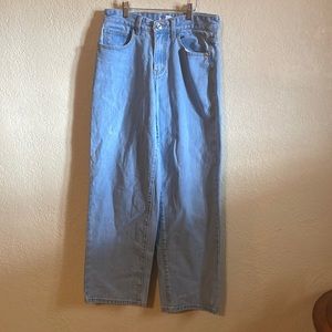 Low rise wide leg jeans